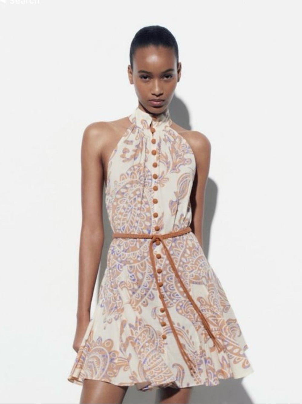 Zara halter mini dress